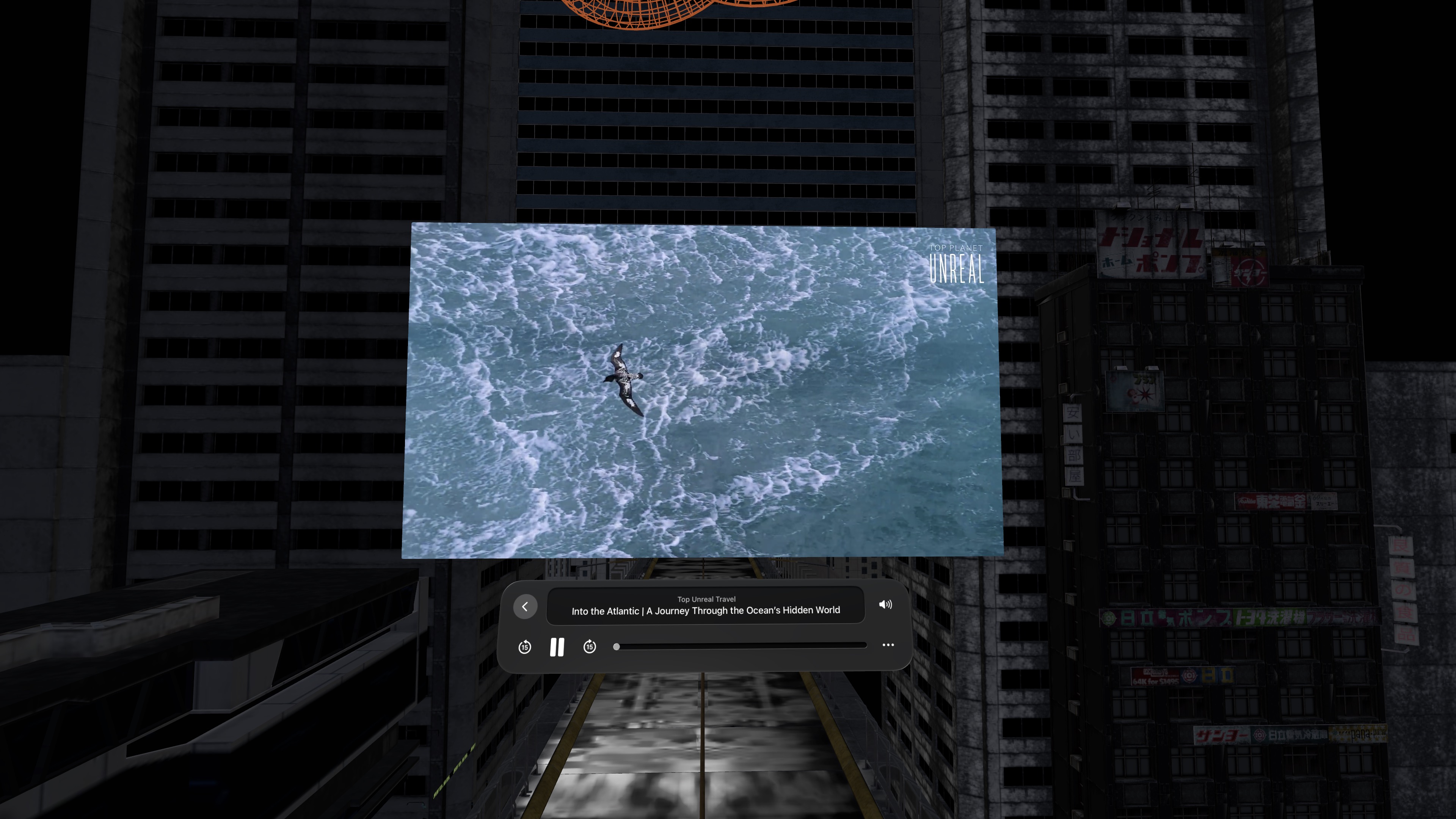 Neon Skyway environment,futuristic cityscape with neon signs